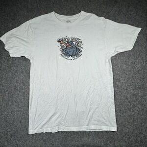 Vans T-Shirt Men's L White "Better Luck Next Time" Frog Graphic Skate Streetwear